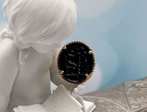 TAGLIAMONTE Designs (PN2614R) 925SS/YGP Venetian Cameo Ring *Sculptor*Size 7*Reg.$225