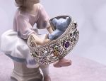 SAMUEL B *BJC* (53398BA.M) 925SS/18K Multi Gemstone Cuff Style Bracelet*Reg.$1050