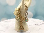 TAGLIAMONTE Designs (2114B) 925SS/YGP Venetian Intaglio Bracelet *Amazonite*Nike*Reg.$700