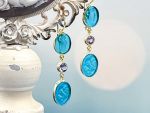TAGLIAMONTE Designs (2237E) 925SS/YGP Double Drop Cameo Earrings*Ganymede*Reg.$280