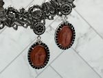 TAGLIAMONTE Designs (2050E) 925SS/Rhod. Venetian Intaglio Earrings *Pandora*Reg.$200