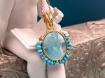 TAGLIAMONTE Designs (2307P) 925SS/YGP Venetian Cameo Pendant *Cupid*Reg.$225
