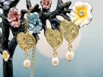 TAGLIAMONTE Designs (2226E,2276P) 925SS/YGP Cameo Earrings & Pendant Set*Reg.$210
