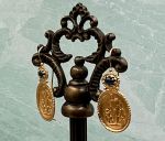 TAGLIAMONTE Designs (LDM2288) 18K Cameo Earrings w/Sapphires *Apollo/Cupid*Reg.$1550