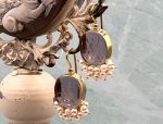 TAGLIAMONTE Designs (2033E) 925SS/YGP Intaglio Earrings*Reg.$325