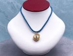 Arts Elegance (1112) 14K Heart Pendant with Key Blue Topaz Accent *Reg. $900*