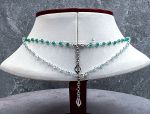 TAGLIAMONTE (PRN2558) 925SS/Rhod. Necklace: Green Quartz