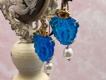 TAGLIAMONTE Designs (RS130) 925SS/YGP Venetian Cameo Earrings *Medusa*Reg.$280
