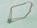 TAGLIAMONTE Designs (2056B) 925SS/YGP Venetian Cameo Anklet *Sea Life Collection*Reg.$175