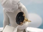 TAGLIAMONTE Designs (PN2614R) 925SS/YGP Venetian Cameo Ring *Sculptor*Size 7*Reg.$225