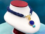 TAGLIAMONTE Designs (PN2938N) 925SS/YGP Venetian Cameo Statement Necklace*Apollo, Whale*Reg.$600