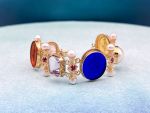 TAGLIAMONTE Design(PN2892B) 925SS/YGP Venetian Cameo Bracelet *Amethyst*Reg.$500