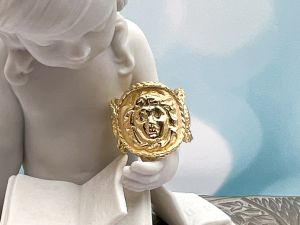 TAGLIAMONTE Designs (1782) 925SS /YGP Ring *Medusa*Reg.150