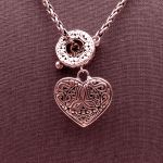 SAMUEL B *BJC* (1081) 925 SS + 18K Heart Necklace