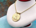 TAGLIAMONTE Designs (1907) 925SS /YGP Cameo Statement Necklace *Apollo w/ Chariot* Reg.$400