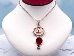 TAGLIAMONTE Designs (1952) 925SS/RGP  Venetian Cameo Pendant *Amethyst*Reg.250