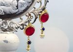 TAGLIAMONTE Designs (PN2852E) 925SS/YGP Venetian Intaglio Earrings *Busy Bee*Reg.$240