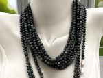 Versatile Labradorite and Pearl Beaded Scarf Necklace (LDM7545)