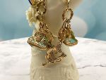 TAGLIAMONTE Designs (2114B) 925SS/YGP Venetian Intaglio Bracelet *Amazonite*Nike*Reg.$700