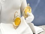 TAGLIAMONTE Designs (LD3538)14K Venetian Intaglio Earrings *Psyche,Amore*Reg.$650