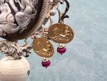 TAGLIAMONTE Designs (SH498) 18K Cameo Earrings w/ Rubies*Aphrodite/Cupid*Reg.$1690