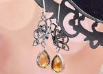 SAMUEL B *BJC* (59872E.CI) 925SS /18K Citrine Butterly Earrings *Reg.$165*
