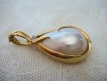 14K Yellow Gold Mabe Pearl Pendant (1089)*Reg.750