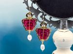 TAGLIAMONTE Designs (PN2866E) 925SS/YGP Venetian Cameo Earrings *Medusa*Reg.$280