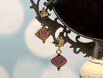 TAGLIAMONTE Designs (1987) 925SS/YGP Venetian Intaglio Earrings*Reg.$160