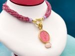 TAGLIAMONTE Designs (PN2936N) 925SS/YGP Venetian Cameo Statement Necklace*Venus*Reg.$600