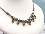 SAMUEL B *BJC* (AD3561N) 925SS, 14K Peridot Statement Necklace *Reg.$500