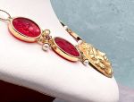 TAGLIAMONTE Designs (SH446-Red) 18K Cameo Necklace with *Rubies, Pearls*Medusa*Reg.$7500