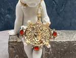 TAGLIAMONTE Designs (SH644) 18K Cameo Pendant w/ Coral *Medusa* Reg.$3200