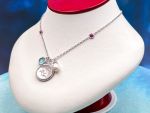 TAGLIAMONTE Designs (1905) 925SS/Rhod. Cameo Charm Necklace *Cupid,Moonface*Reg.$200