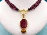 TAGLIAMONTE Designs (PN2941N) 925SS/YGP Venetian Cameo Statement Necklace*Psyche,Amore*Reg.$600
