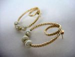 14K Yellow Gold + Freshwater Pearl Earrings (LDM2325)