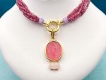 TAGLIAMONTE Designs (PN2936N) 925SS/YGP Venetian Cameo Statement Necklace*Venus*Reg.$600