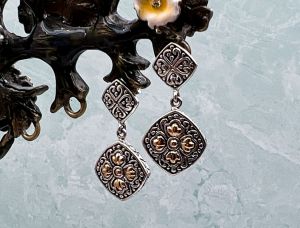 SAMUEL B *BJC* (60913E) 925SS/18K Accents Earrings*Reg.$175