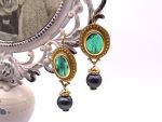 TAGLIAMONTE DESIGNS (LDM4865)14K YG Venetian Cameo + Pearl Earrings *Psyche + Amore*