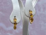 14K Yellow Gold Citrine Hoop Earrings (2802)*Reg.$180