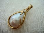 14K Yellow Gold Mabe Pearl Pendant (1089)*Reg.750