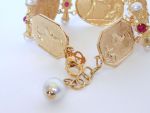 TAGLIAMONTE Designs (ORO-118) 18K Cameo Bracelet with *Rubies + Pearls* Reg.$4500