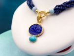 TAGLIAMONTE Designs (PN2938N) 925SS/YGP Venetian Cameo Statement Necklace*Apollo, Whale*Reg.$600