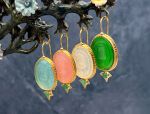 TAGLIAMONTE Designs (SH403) 925/YGP Venetian Cameo Earrings*Reg.$250