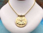 TAGLIAMONTE Designs (1907) 925SS /YGP Cameo Statement Necklace *Apollo w/ Chariot* Reg.$400