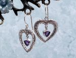 SAMUEL B *BJC* (63311EA) 925SS Amethyst Heart Earrings *Reg.$185*
