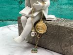 TAGLIAMONTE Designs (612) 925SS/YGP Cameo Charm Bracelet *Cupid,Moonface*Reg.$200