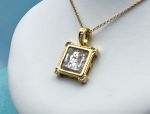 TAGLIAMONTE Designs (1997P) 925SS/ YGP Cameo Pendant *Pan Picnic*Reg.$250