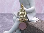 TAGLIAMONTE Designs (RW012) 925SS/YGP Rose Quartz Cameo Pendant *Mercury*Reg.$185