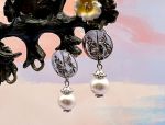 TAGLIAMONTE Designs (1161) 925SS/rHOD. Drop Earrings *Pearl*Reg.$130